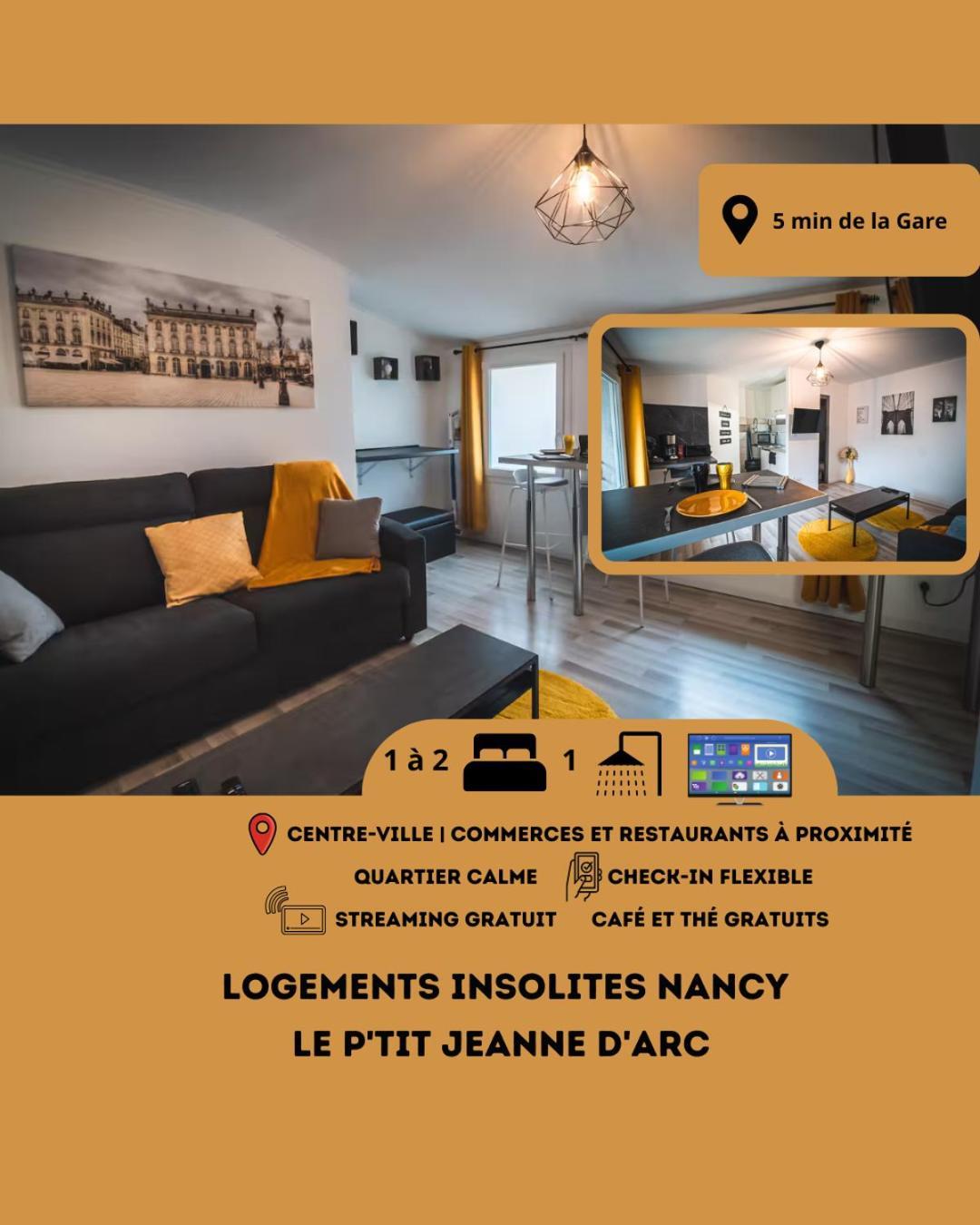 Le P'Tit Jeanne D'Arc Logements Insolites Nancy Zewnętrze zdjęcie